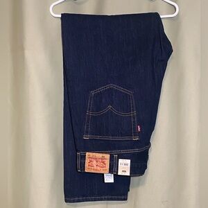Levi's Classic 505 Regular Straight Leg Blue Jeans size 42x32 NWT